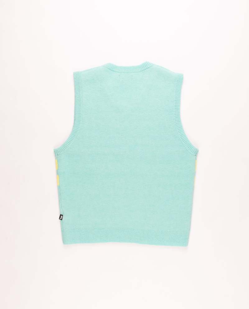 Stussy Brushed Mohair Vest - Seafoam | Garmentory