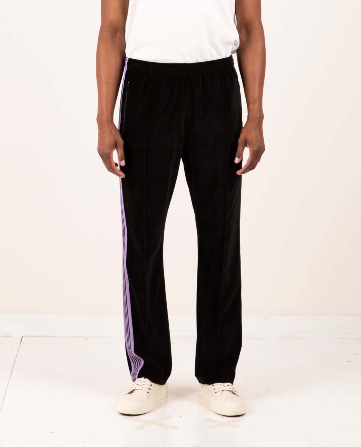 Needles Velour Narrow Track Pant - Black | Garmentory