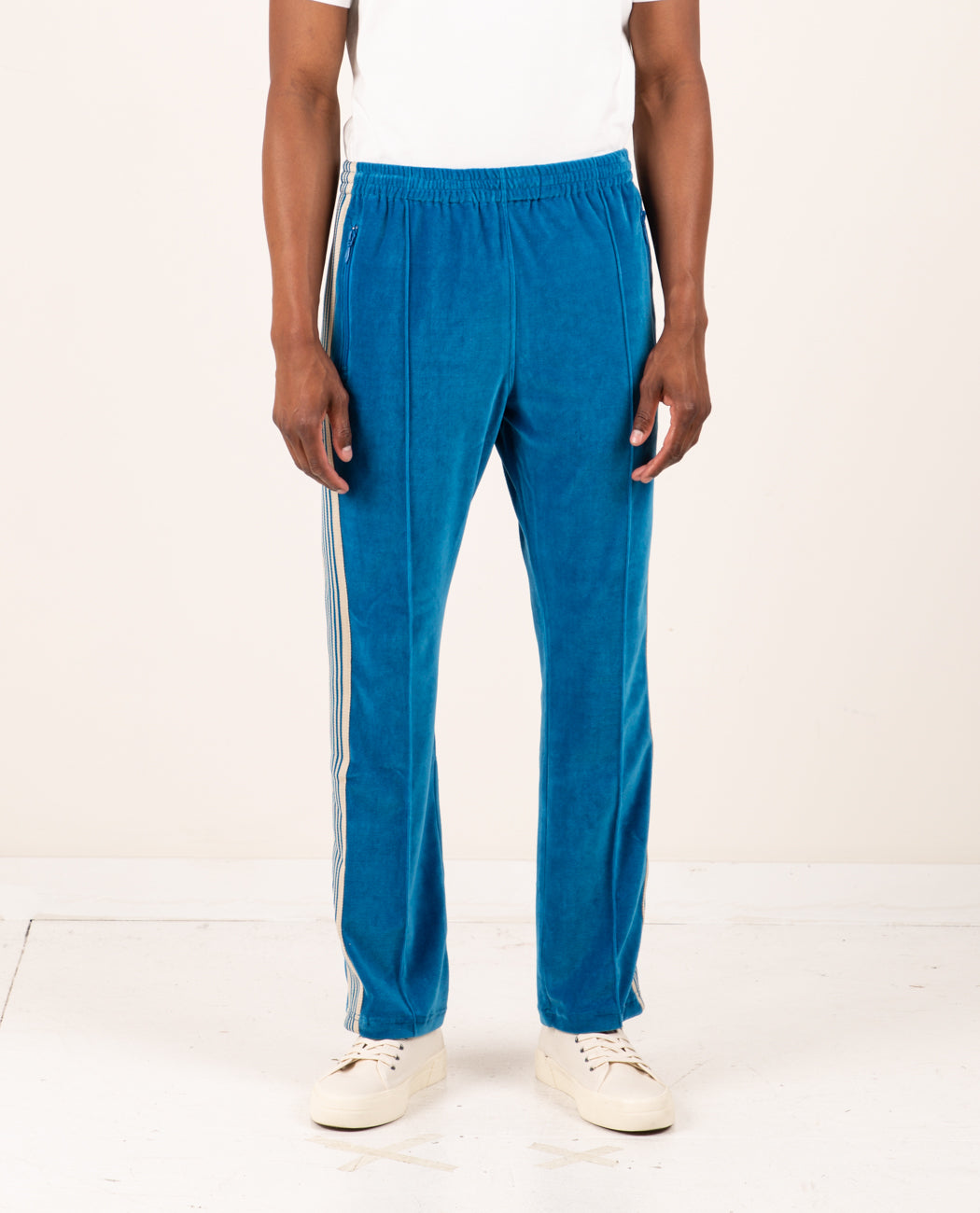 Blue Narrow Track (Wildside x Needles Narrow Track Pant Black White)