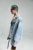 Martine Rose Supersized Biker Jacket - Washed Blue Denim - Thumbnail 4