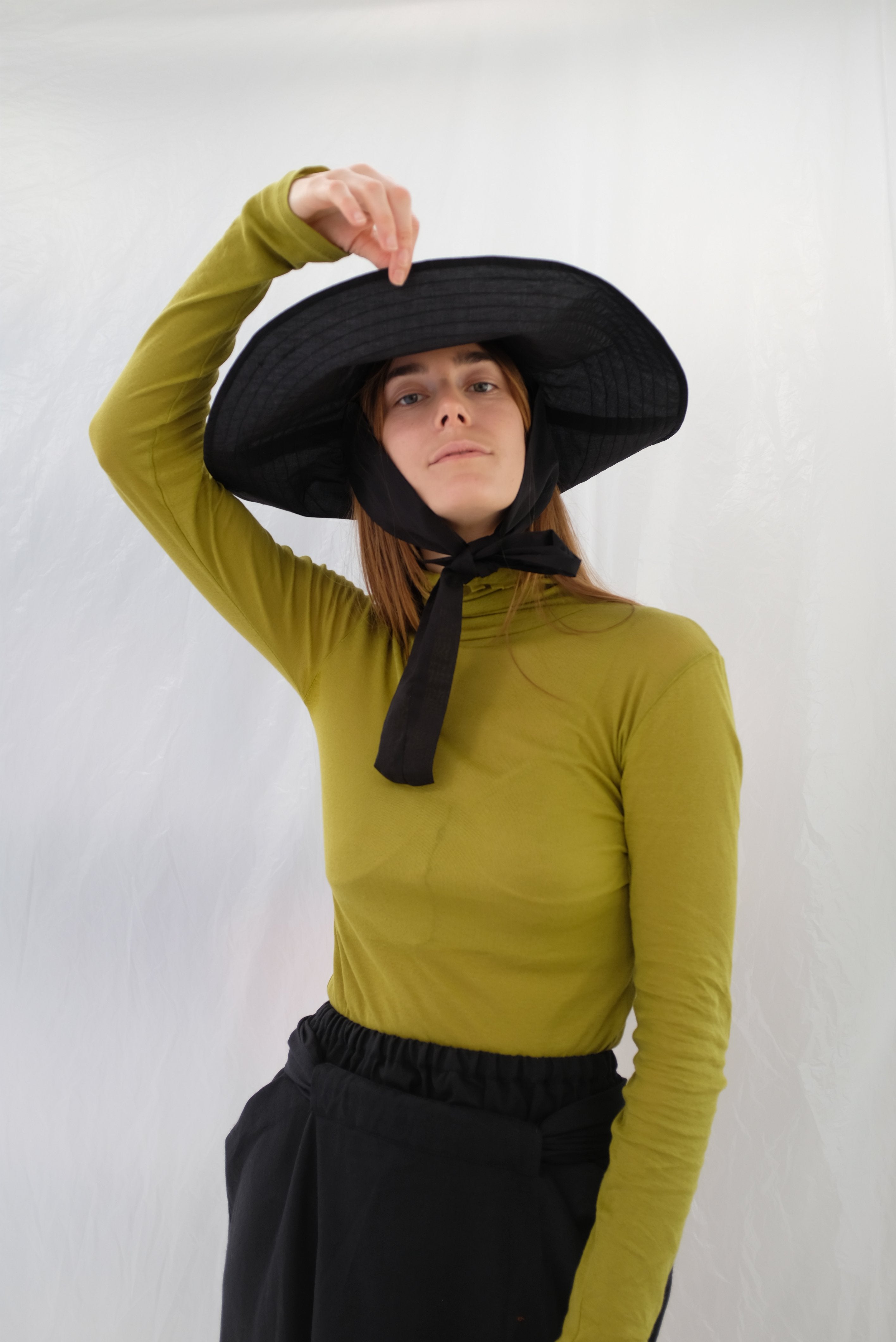 Beklina Tie Hat Black Garmentory