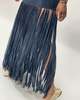 Denim Mesh Fringed Dress - Thumbnail 6