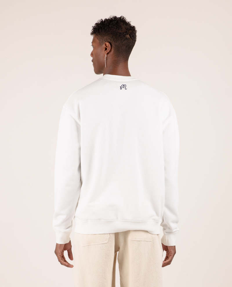 メンズウェア MALBON GOLF X WDS CREW NECK SWEAT MALBON GOLF Stinger Crewneck Sweatshirt - White | Garmentory