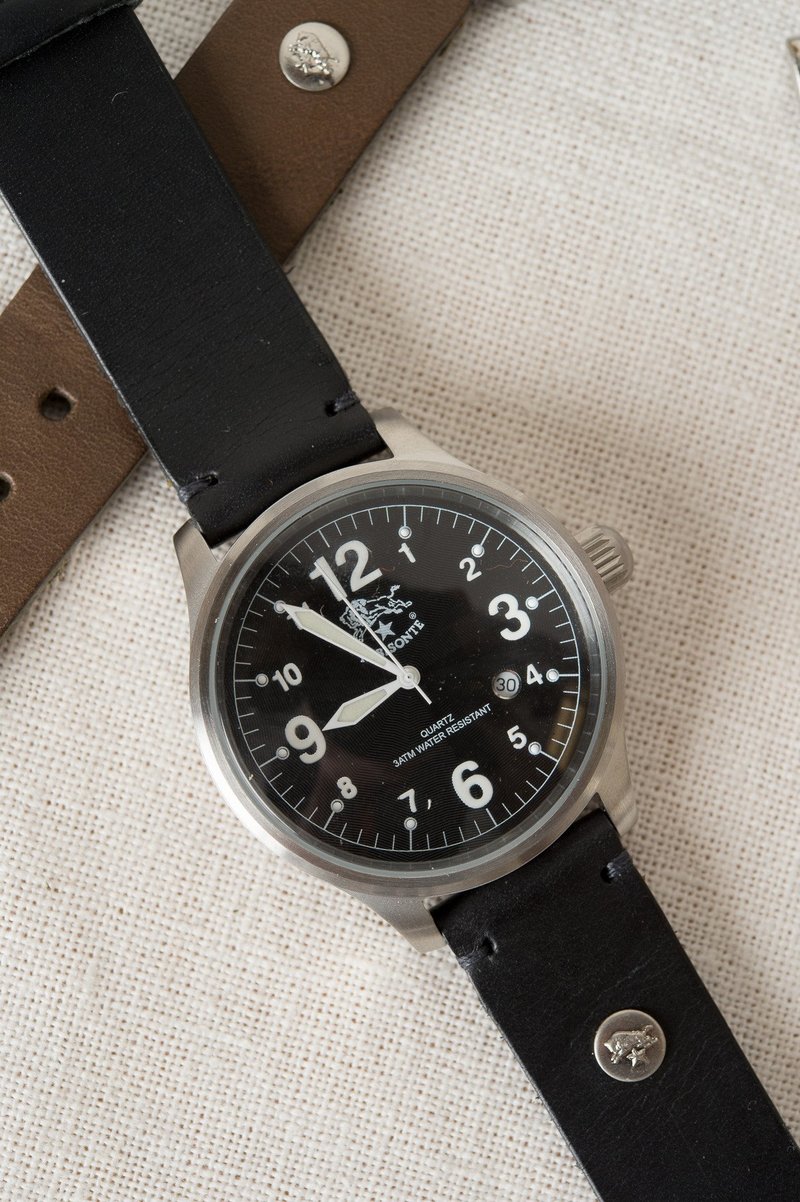 Il Bisonte Galileo Watch Black Face Garmentory