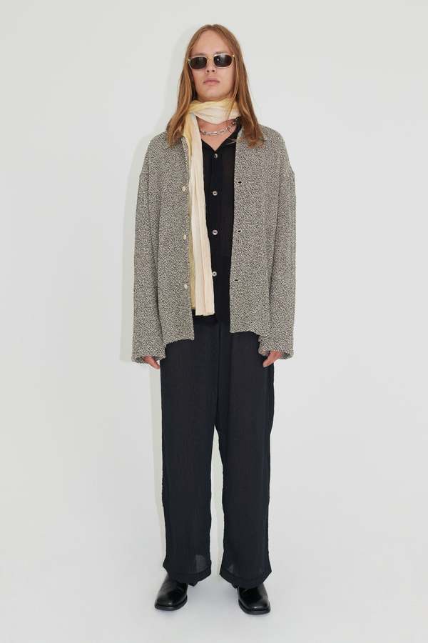 Our Legacy Retreat Shirt - Black/White Crochet | Garmentory