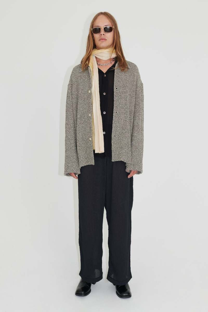 トップス OUR LEGACY, 22SS RETREAT SHIRT Our Legacy Retreat Shirt - Black/White Crochet | Garmentory