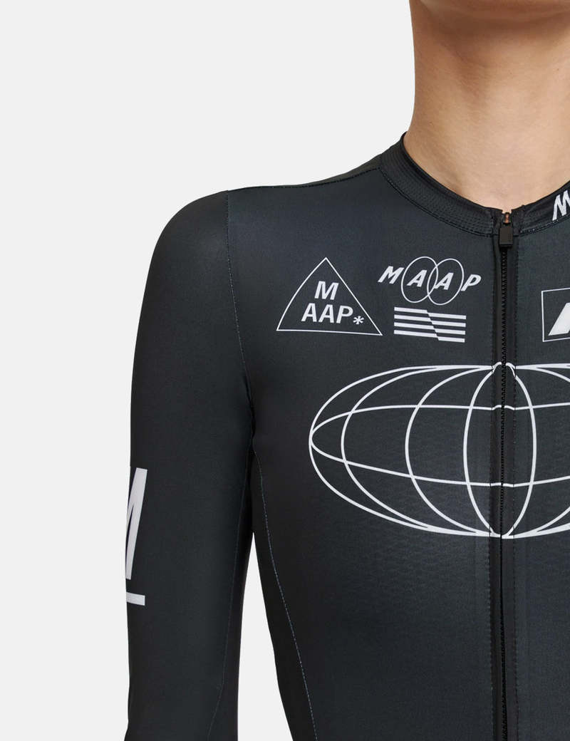 MAAP Women's Axis Pro Jersey Long Sleeve - Black | Garmentory