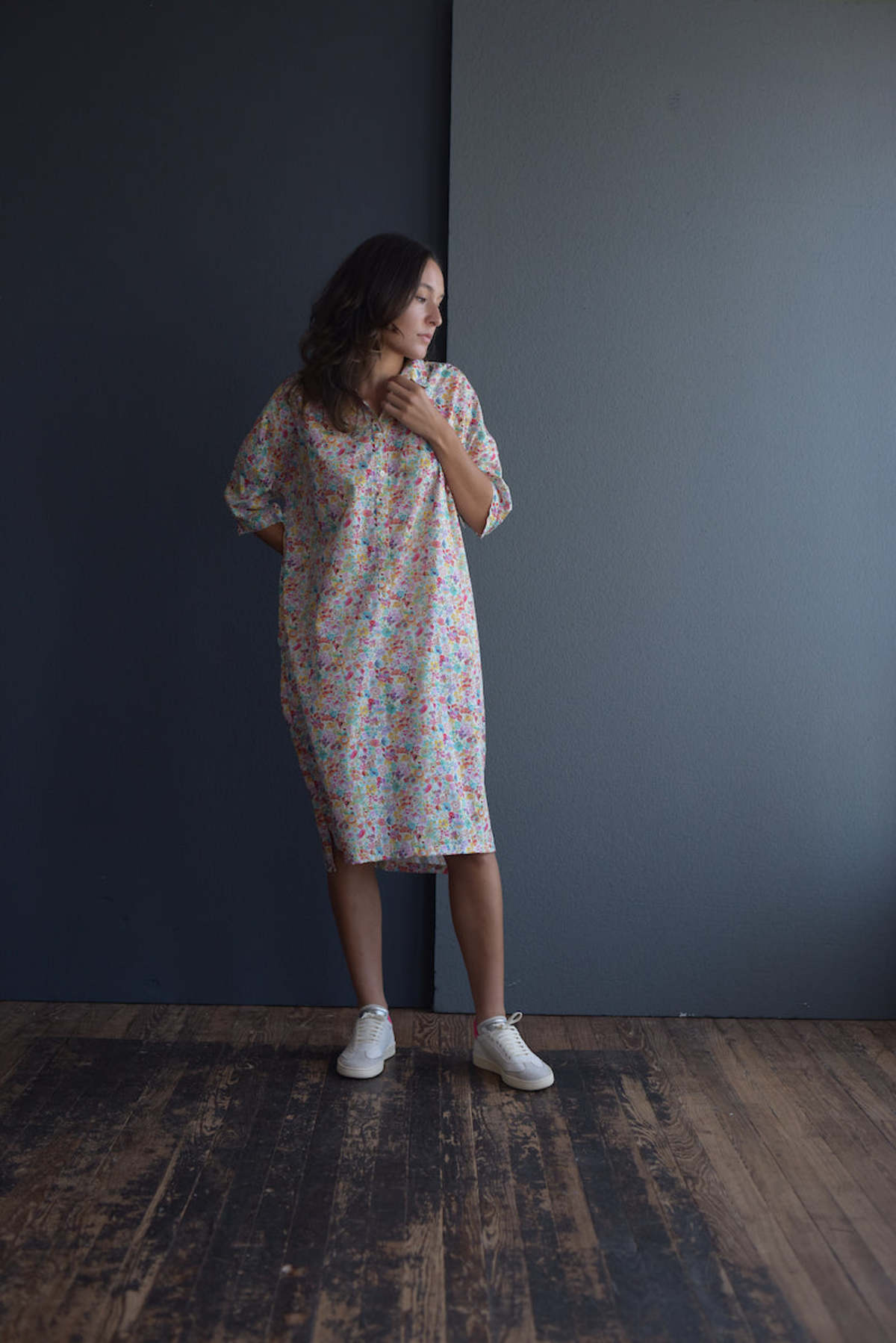 Makié Brooke Shirt Dress - Pink Flowers - Image 2 of 6