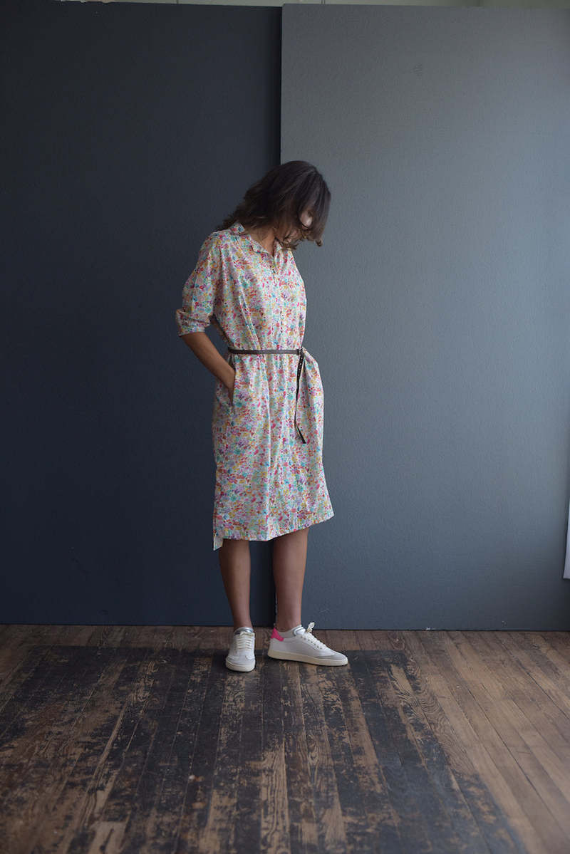 Maki Brooke Shirt Dress - Pink Flowers