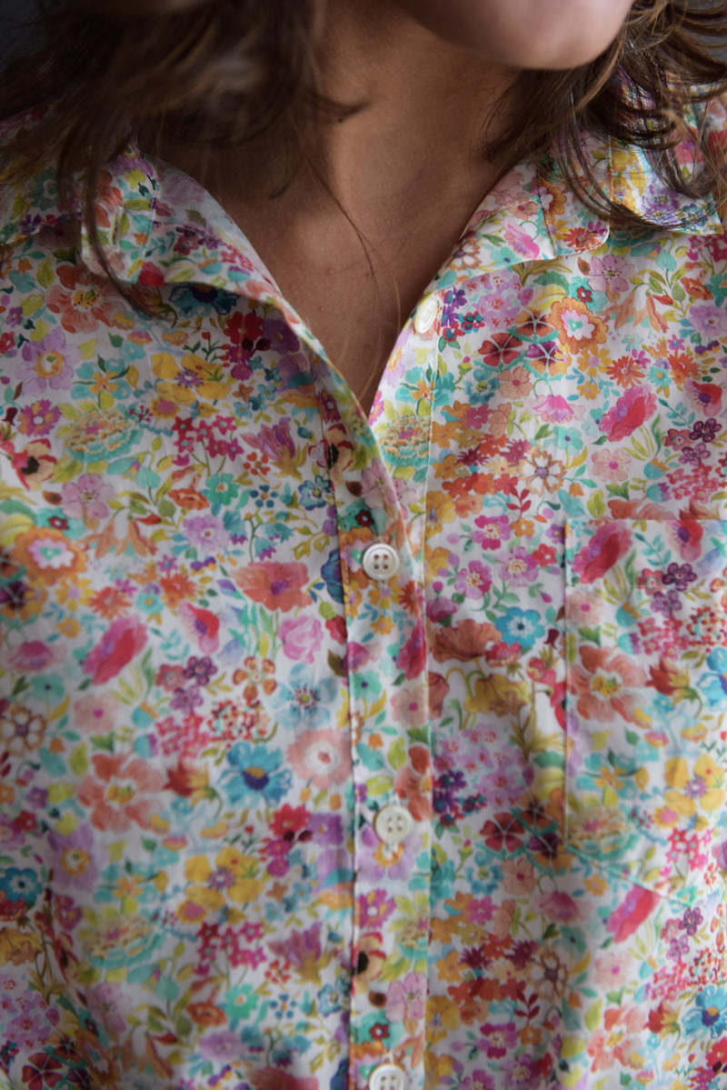 Maki Brooke Shirt Dress - Pink Flowers