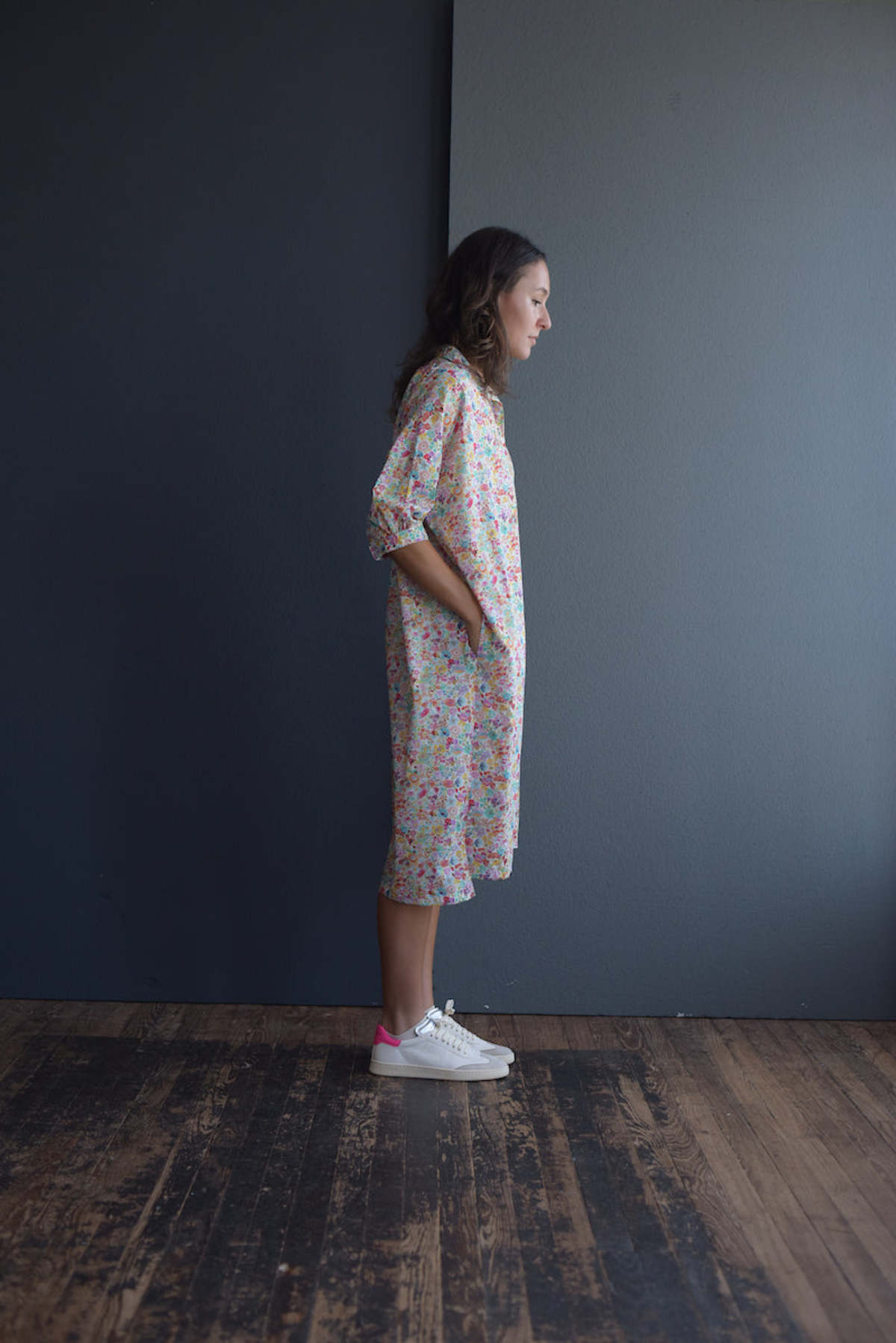 Makié Brooke Shirt Dress - Pink Flowers - Image 6 of 6