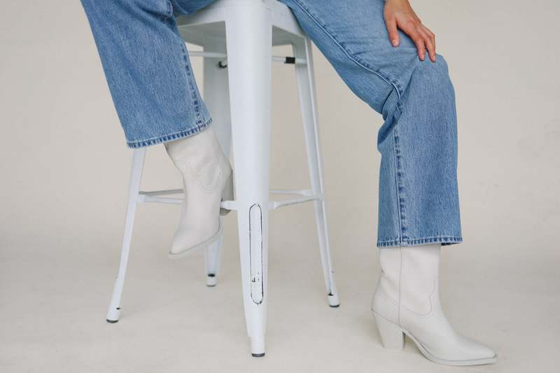 Sister x Soeur Zara Western Boot - Cream | Garmentory Sister x Soeur Zara Western Boot - Cream | Garmentory