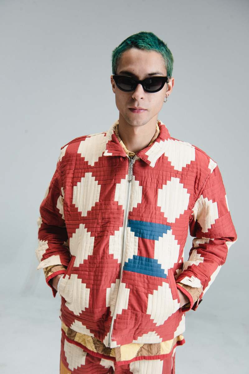 BODE Cotton Courthouse Steps Sateen Jacket | Garmentory