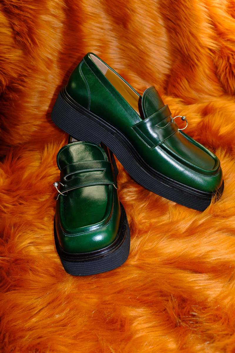 スニーカー MARNI Sneakers - Marni - Leather - Green Marni Sneakers In Green Leather | ModeSens