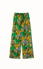 Owl Marrakech Malou Wide Leg Pant - Green/Yellow - Thumbnail 1