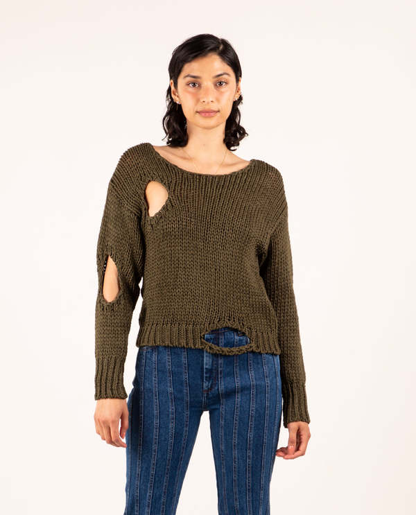 Paloma Wool Renzo Sweater - Olive Green | Garmentory