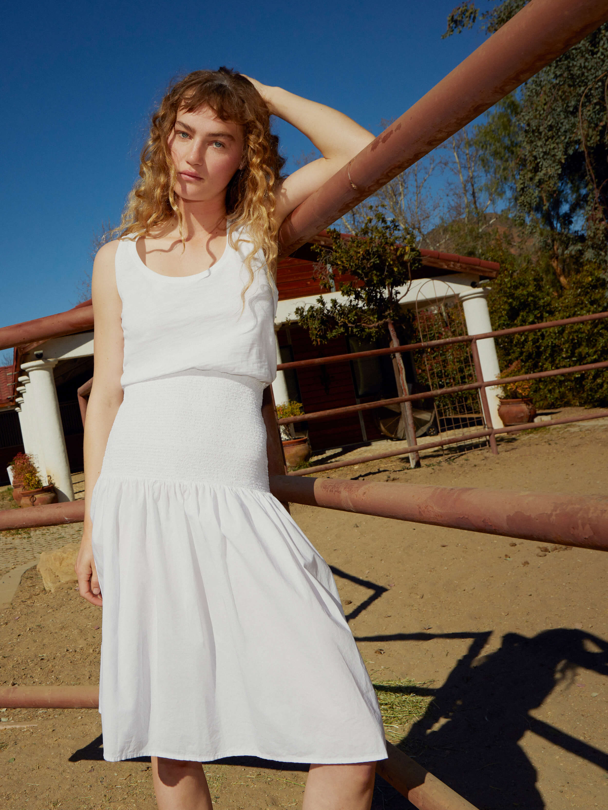Nation Ltd. Sahar Combo Dress - Optic White | Garmentory