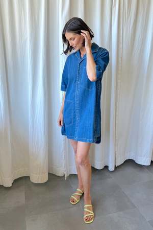 Tibi Denim Camp Dress | Garmentory Tibi Denim Camp Dress | Garmentory