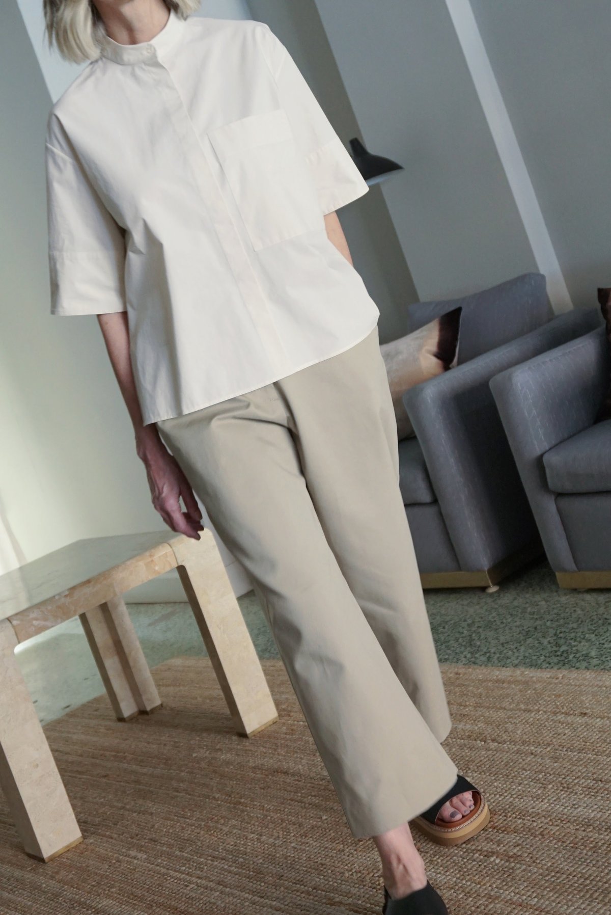 Studio Nicholson Asher Pant - Stone | Garmentory