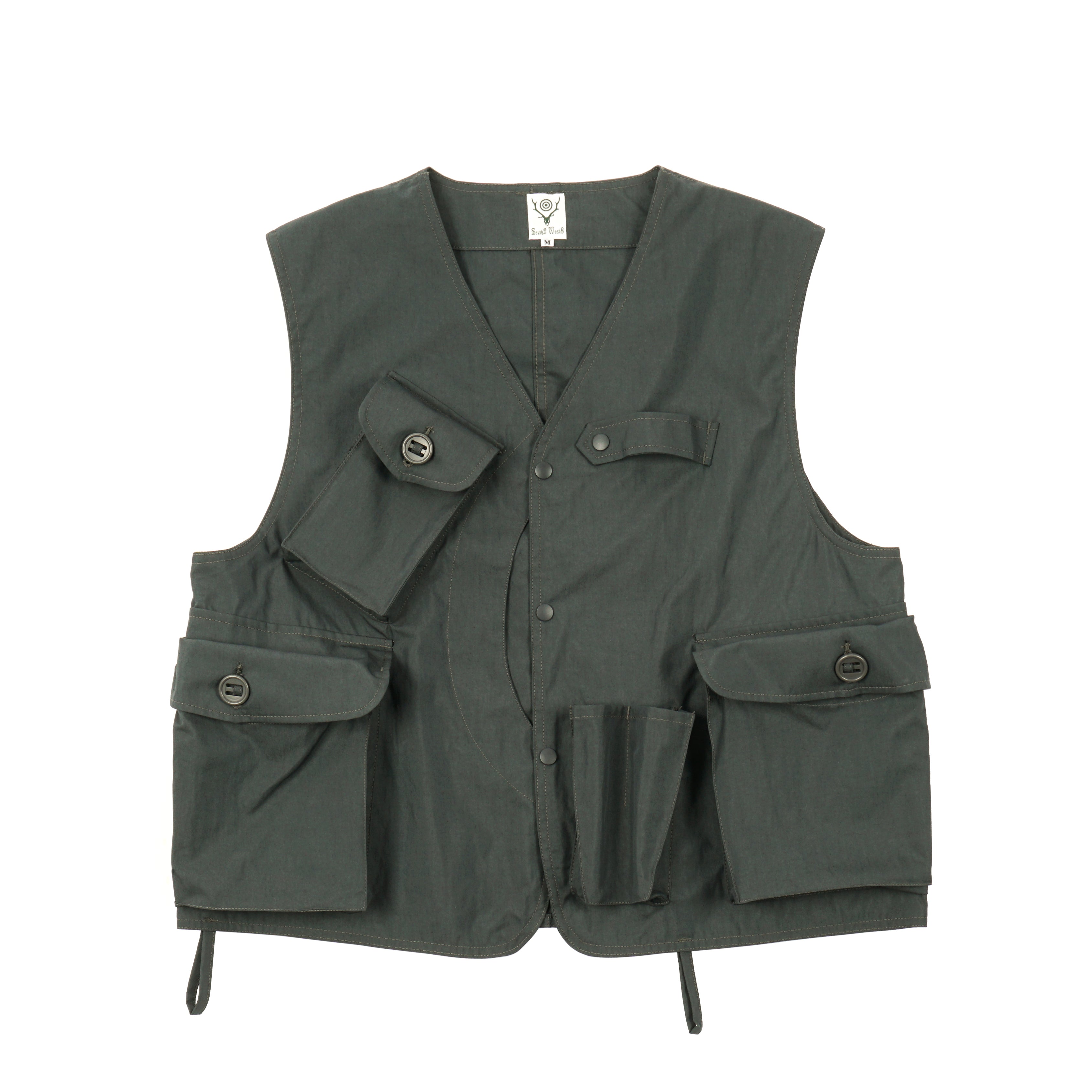 South2 West8 Gabardine Tenkara Vest - Charcoal | Garmentory