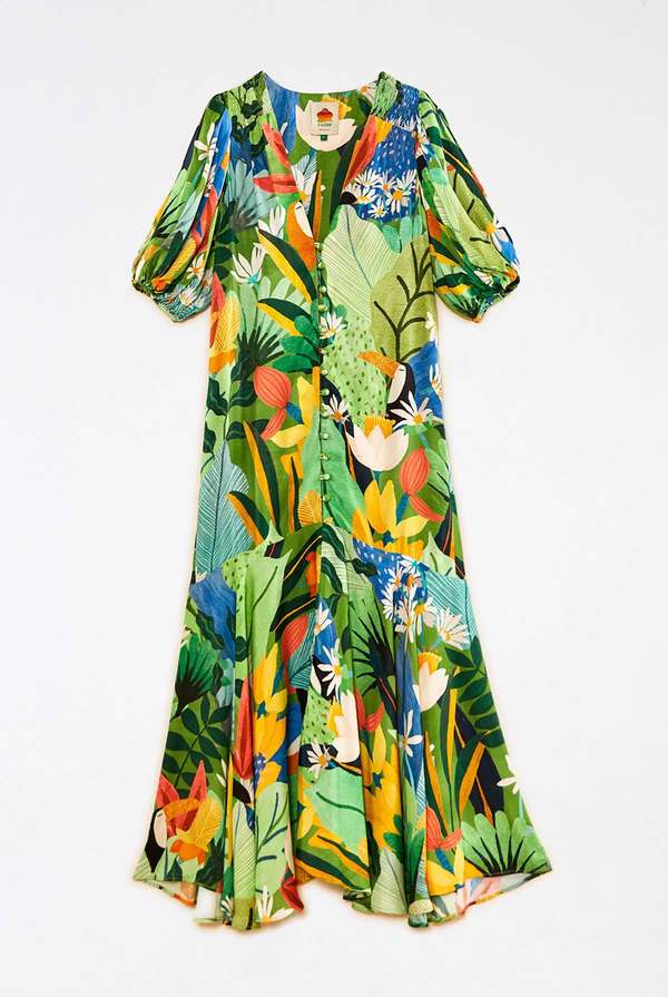 farm rio green toucan dress Toucan Tree Green Dress main image 0