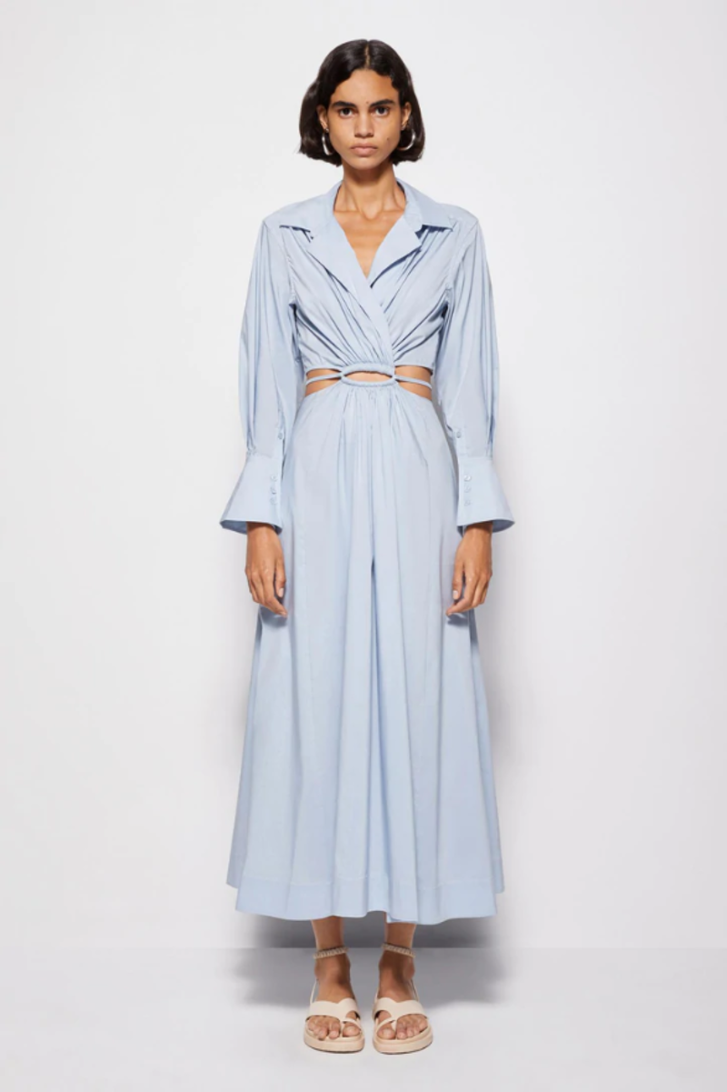 Jonathan Simkhai Alex Pleated Cut Out Dress - White