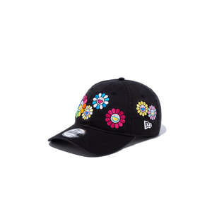 New Era x Takashi Murakami Flower Allover Cloth Strap Hat - Black