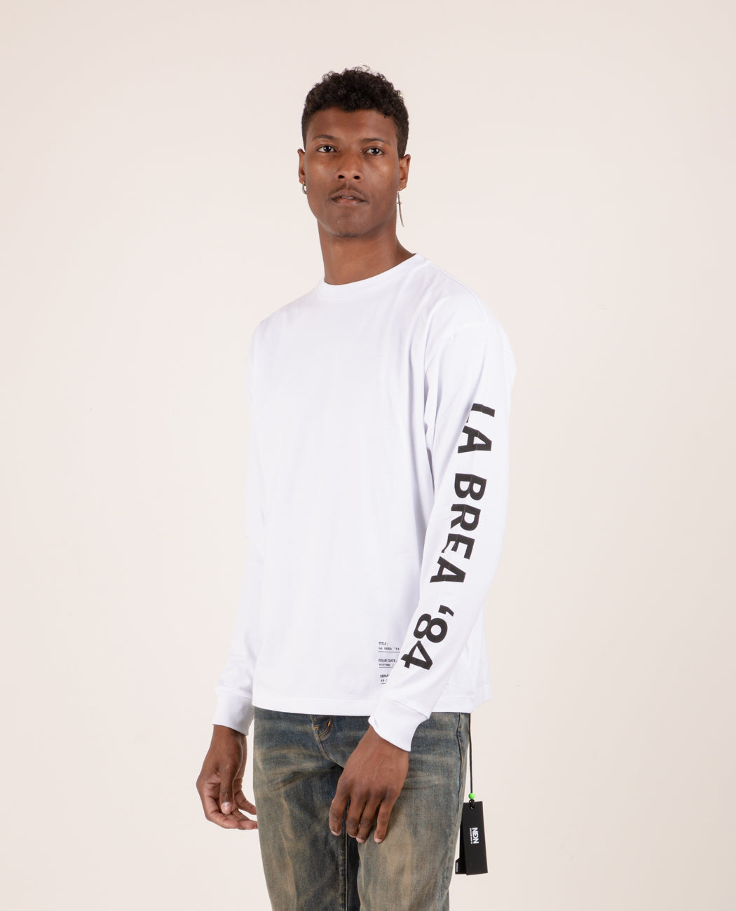 NEON DENIM BRAND La Brea Ave L/S Tee - White | Garmentory