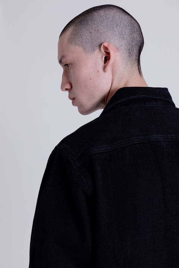 Schnayderman's Overshirt Workwear Denim - Black | Garmentory
