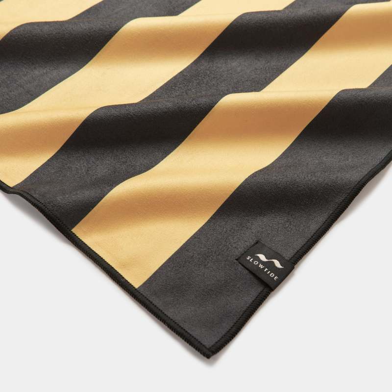 Slowtide Staten Lightweight Quick-Dry Travel Towel - black/yellow Slowtide Staten Lightweight Quick-Dry Travel Towel - black/yellow