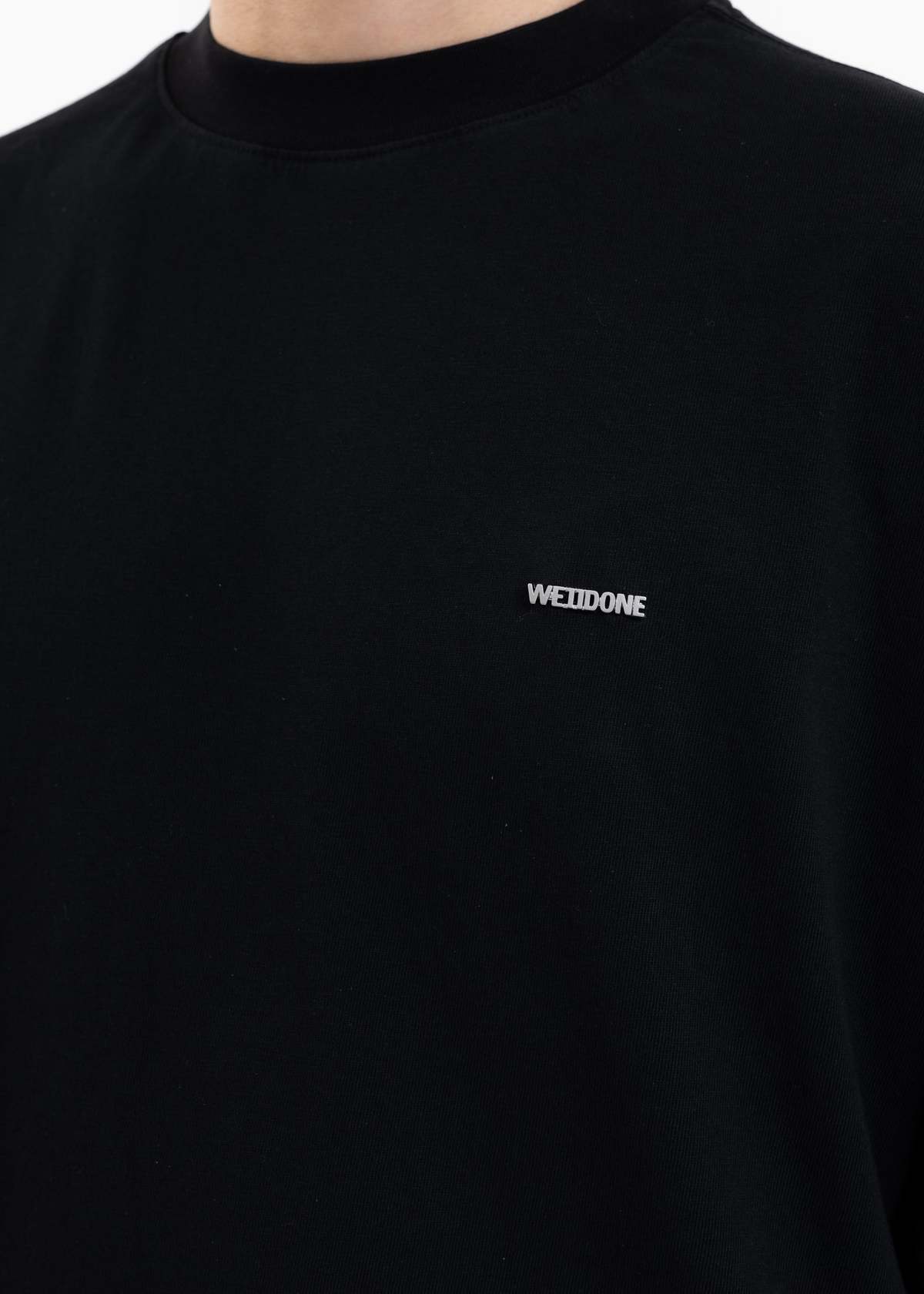 we11done METAL LOGO T SHIRT - BLACK | Garmentory