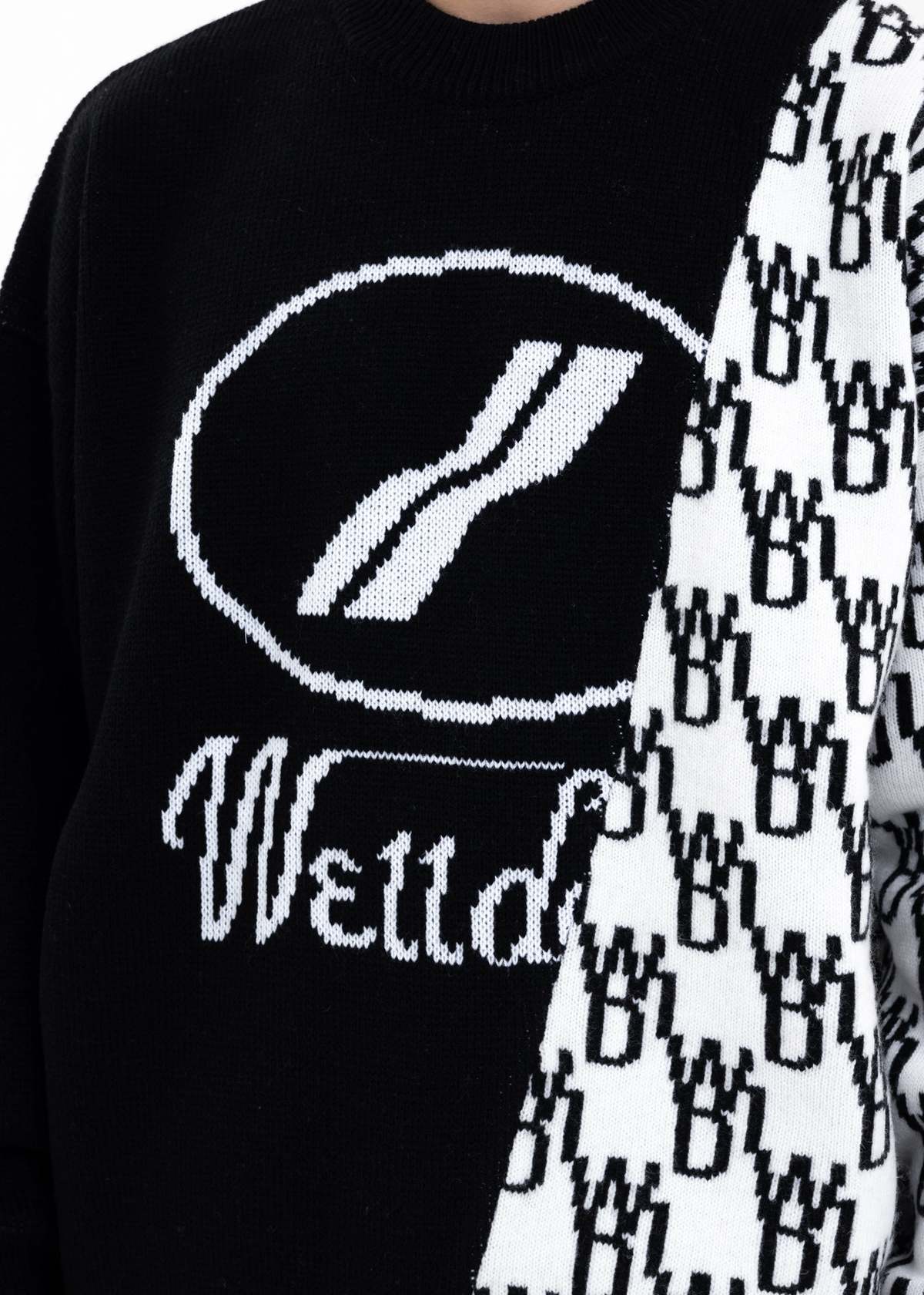 【WE11DONE】WD1 GRAPHIC LOGO SWEATER ニット We11done Graphic Mix Logo Sweater | UJNG