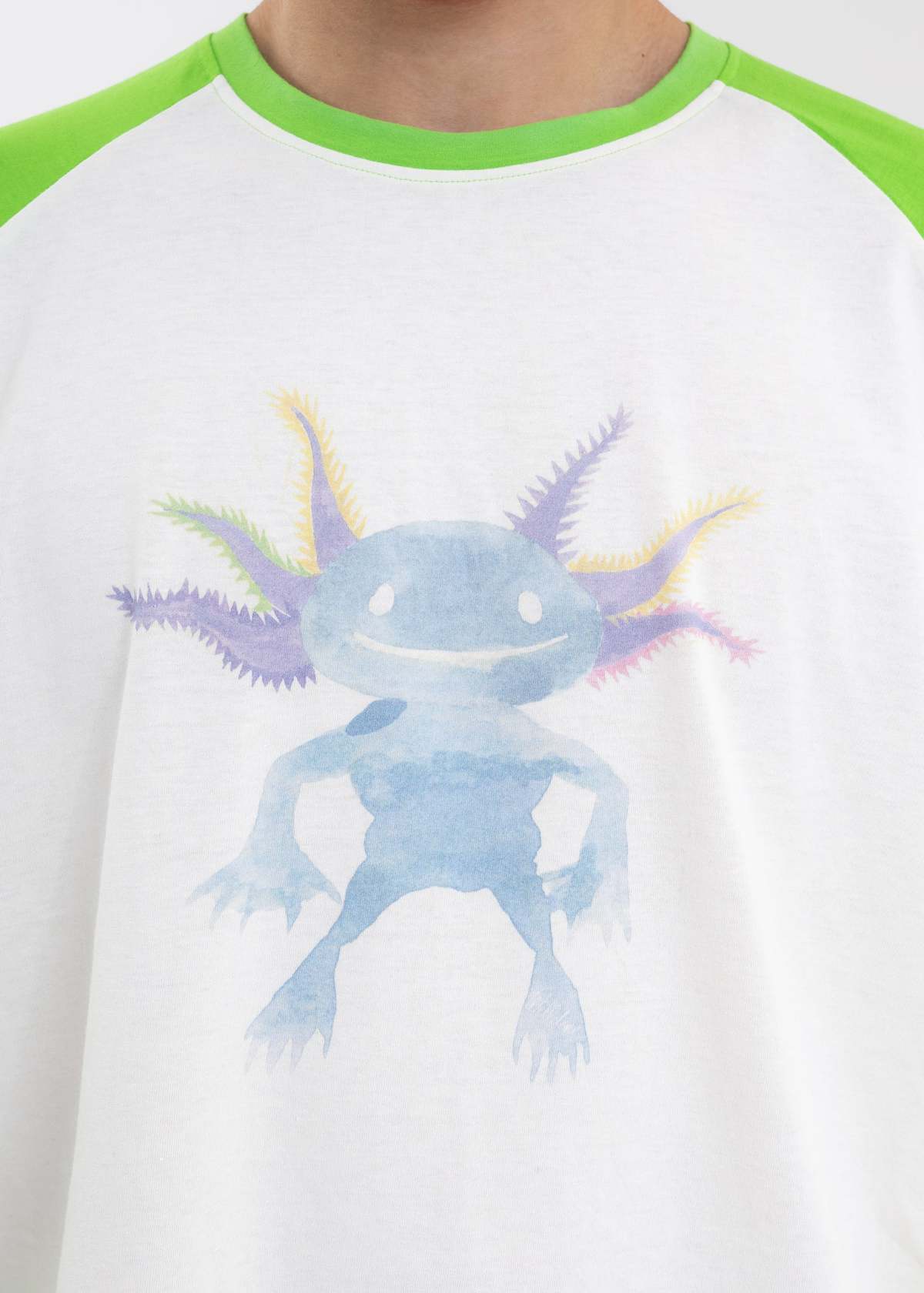 we11done Monster Long Sleeve Raglan Shirt - Green | Garmentory