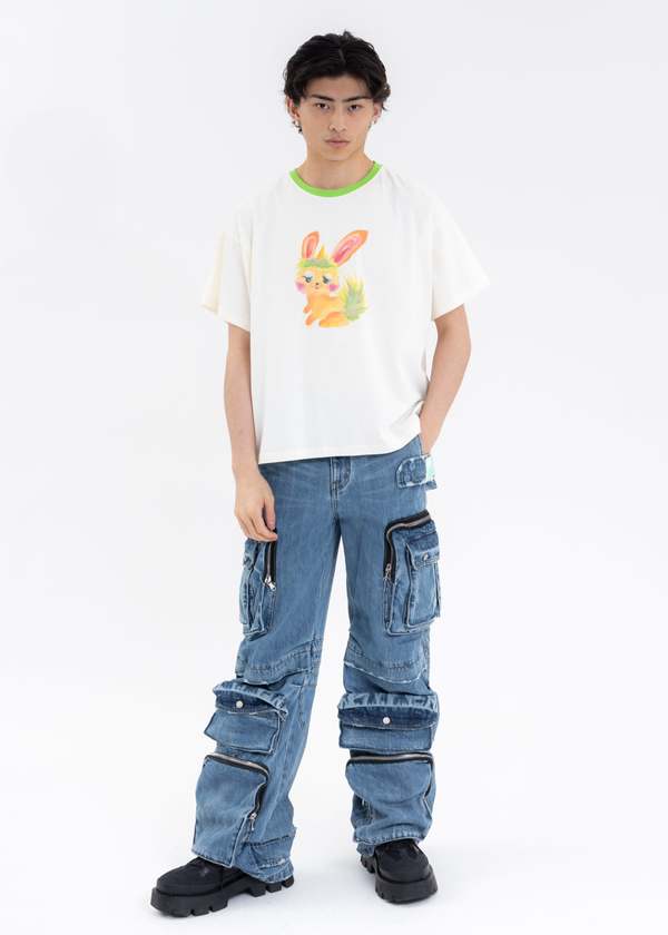 【関税込み】We11done ホワイト Monster Tシャツ 関税込み】We11done ホワイト Monster Tシャツ (We11Done/T