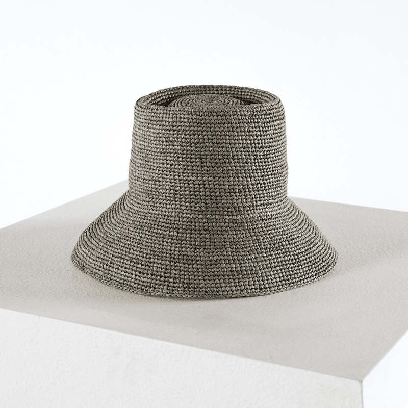★関税・送料込み★Janessa Leone Felix Hat (Green) Janessa Leone :: Felix Bucket Hat, Raffia Straw — Lake