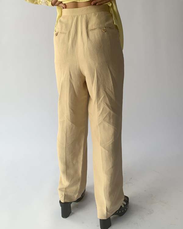 Donna Karan Slouchy Trousers - Beige 