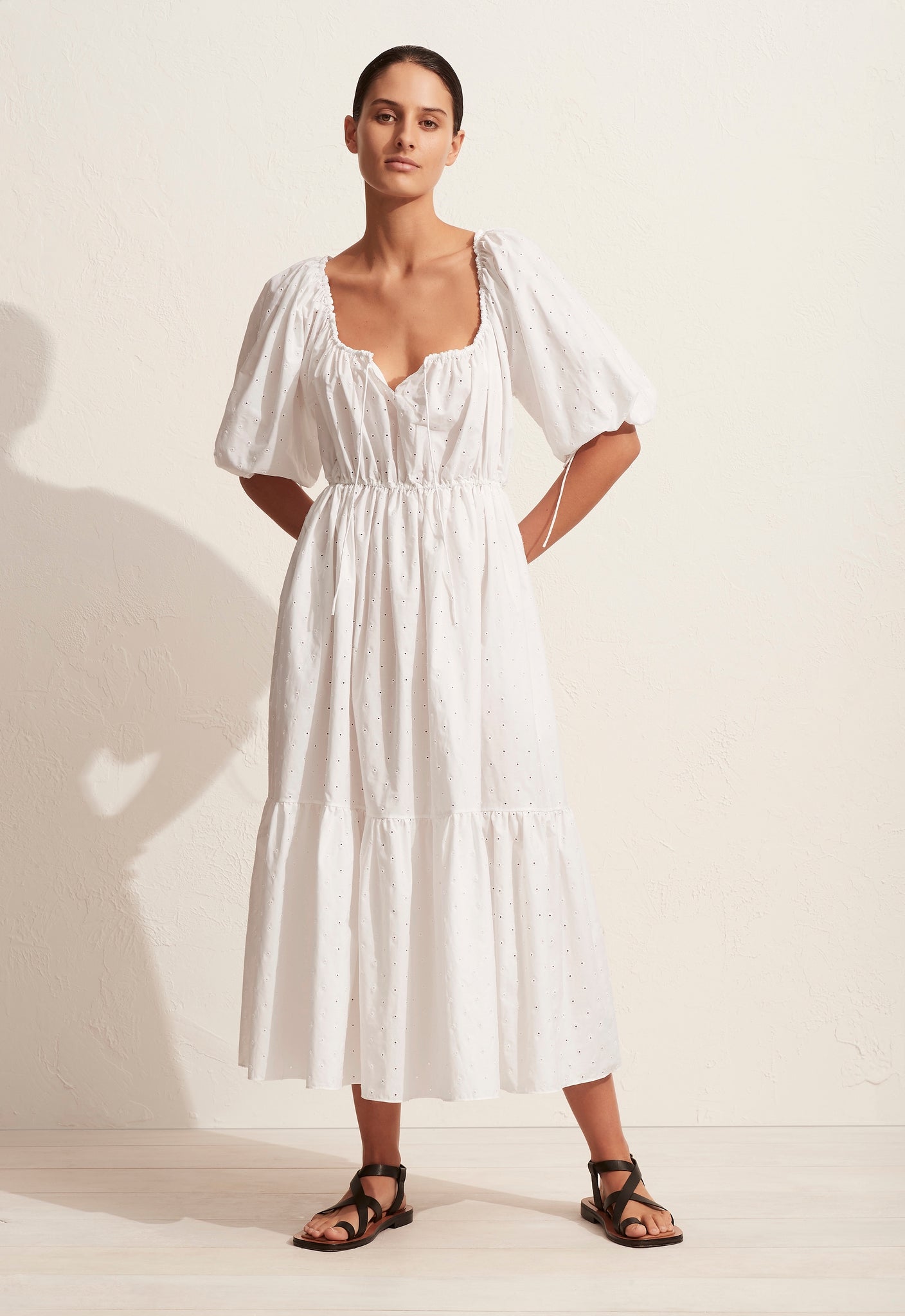 white christmas dresses Matteau Broderie Tank Mini Dress main image 1