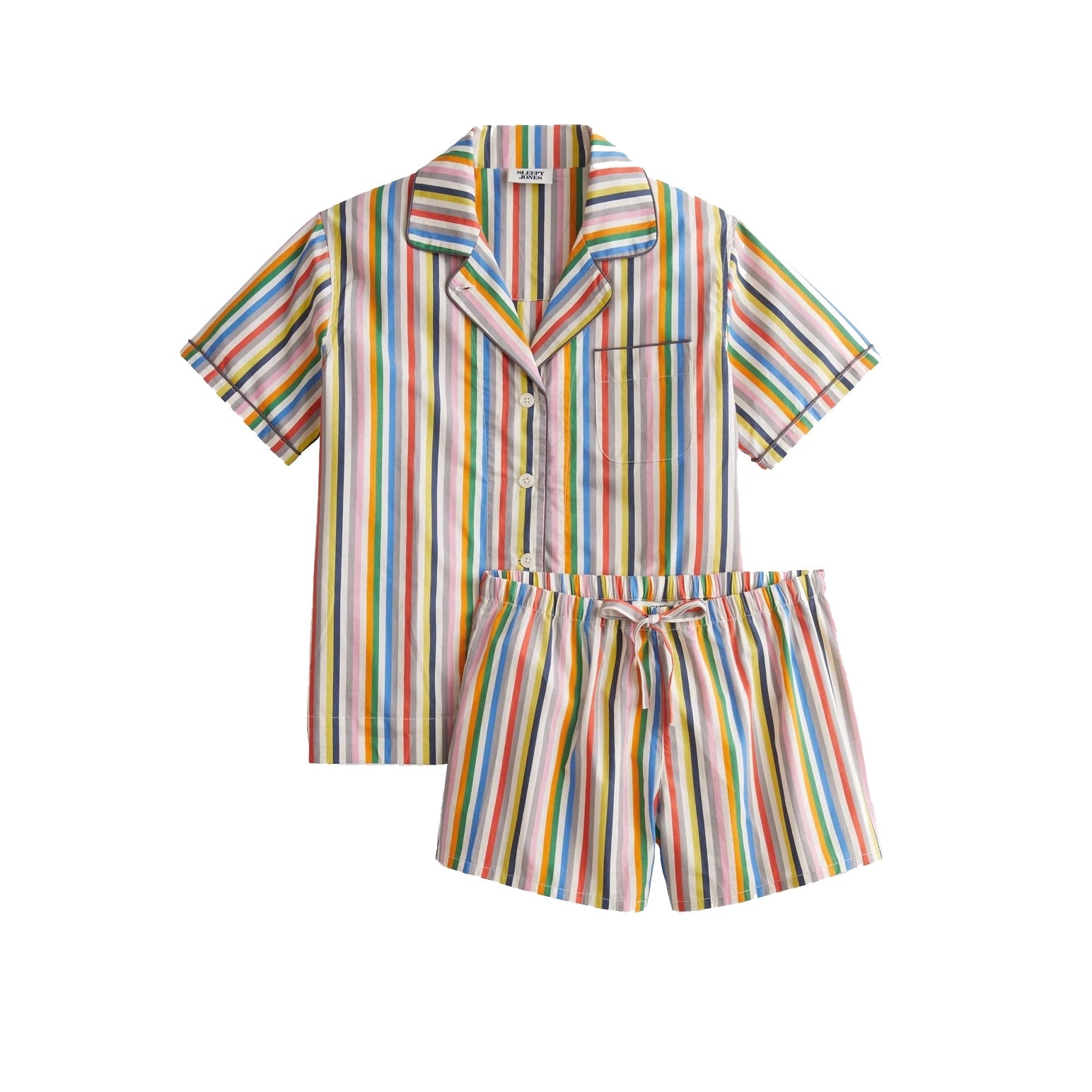 Sleepy Jones Corita Pajama Set Colorwheel Stripe Garmentory