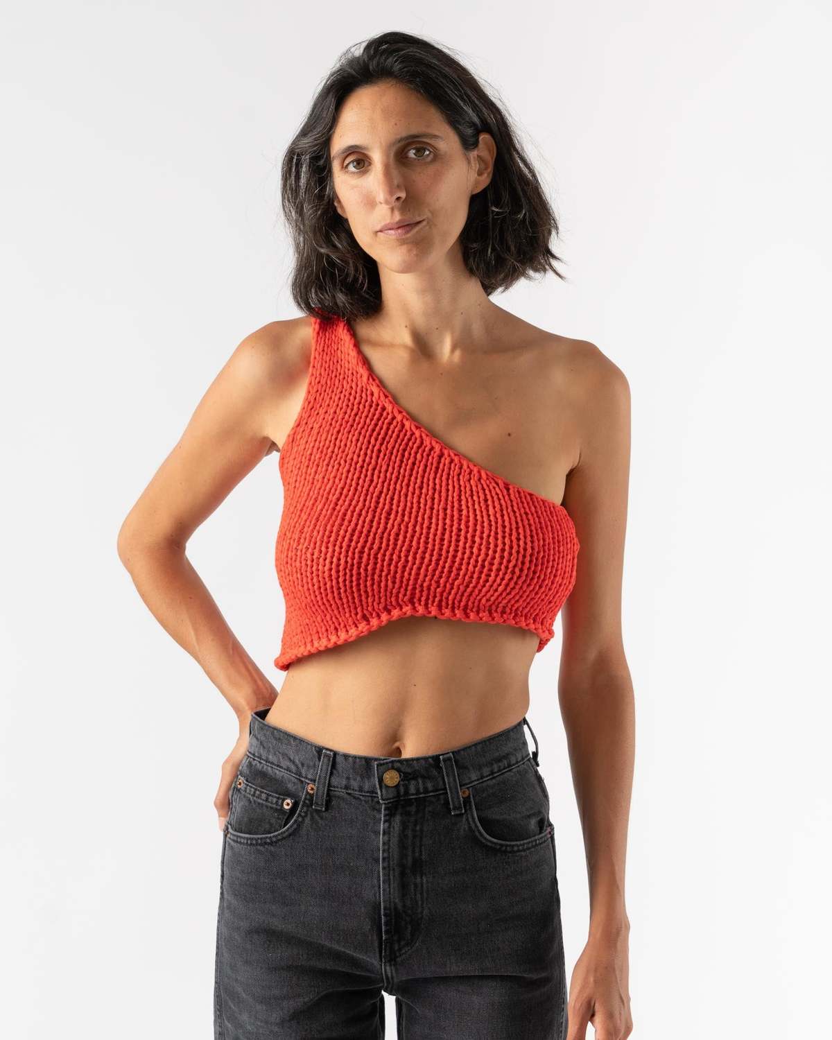 paloma wool moneo ニット ワンショルダー レッド Paloma Wool Moneo Top - Red | Garmentory