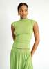The Line By K Reese Mock Neck Top - Apple Green - Thumbnail 1