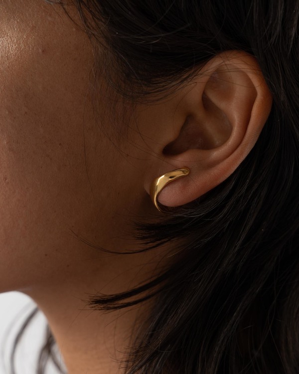 Hernan Herdez Irregular Lobe Hoops | Garmentory