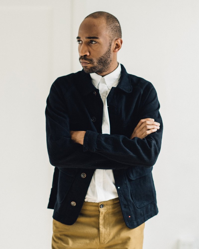 Apolis Indigo Wool Chore Coat Apolis Black Indigo Wool Chore