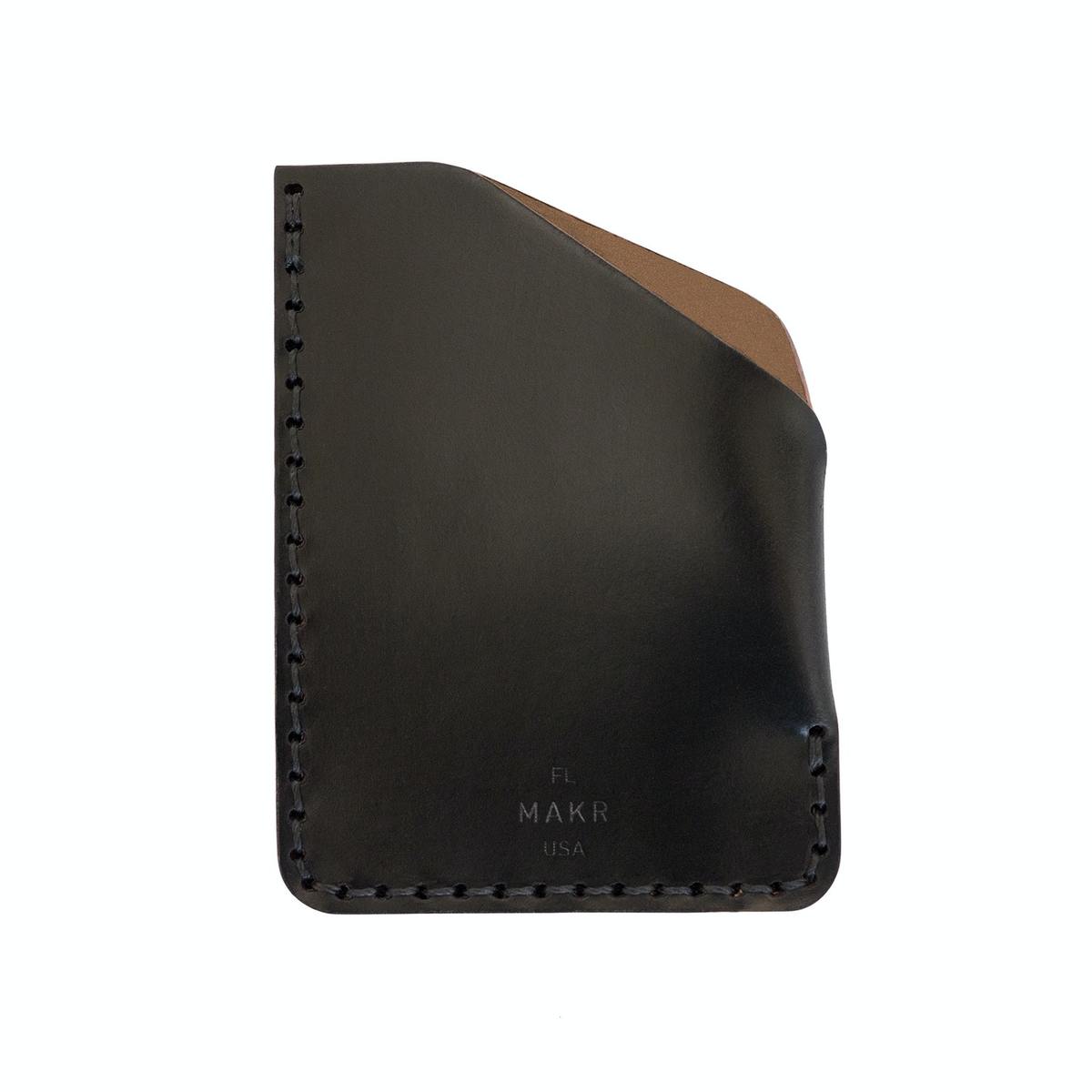 MAKR Angle Wallet - Black Cordovan | Garmentory