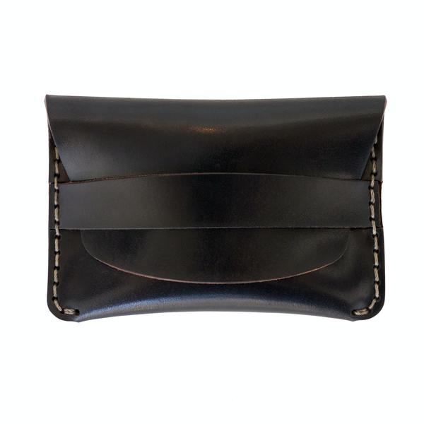 MAKR Flap Slim Wallet - Black Cordovan
