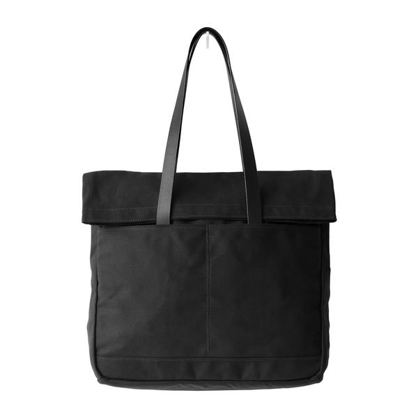 MAKR Canvas and Leather Fold Weekender bag - Black