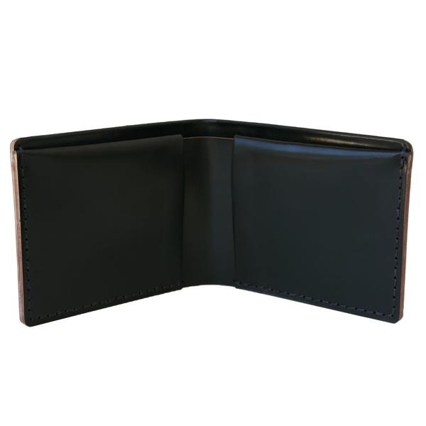 MAKR Cordovan Landscape Billfold Wallet - Black