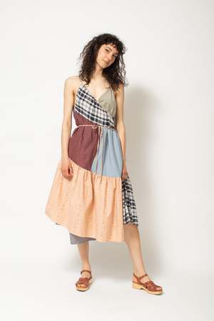 Wrap Patchwork Dress - multi | Garmentory