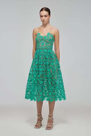 Self Portrait Azaelea Midi Dress - Spearmint