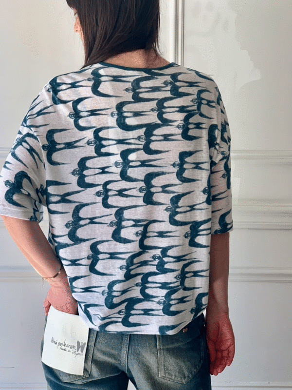 Mina Perhonen Hello Swallow Top - White | Garmentory 