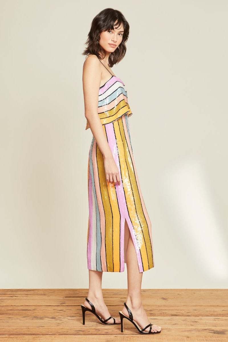 veronica beard ivanna sequin midi dress Veronica Beard - Ivanna Multicolor Sequin Dress